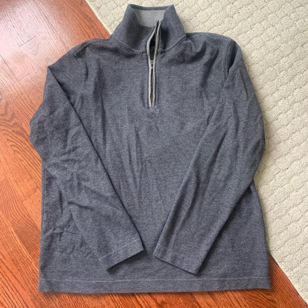 Men’s Banana Republic XL mock zip up Sweater Gray